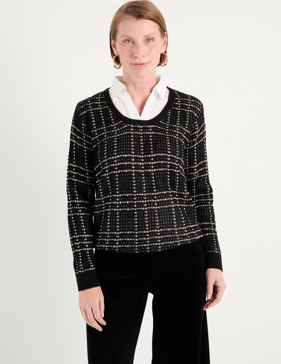 Suéter cuello redondo para mujer