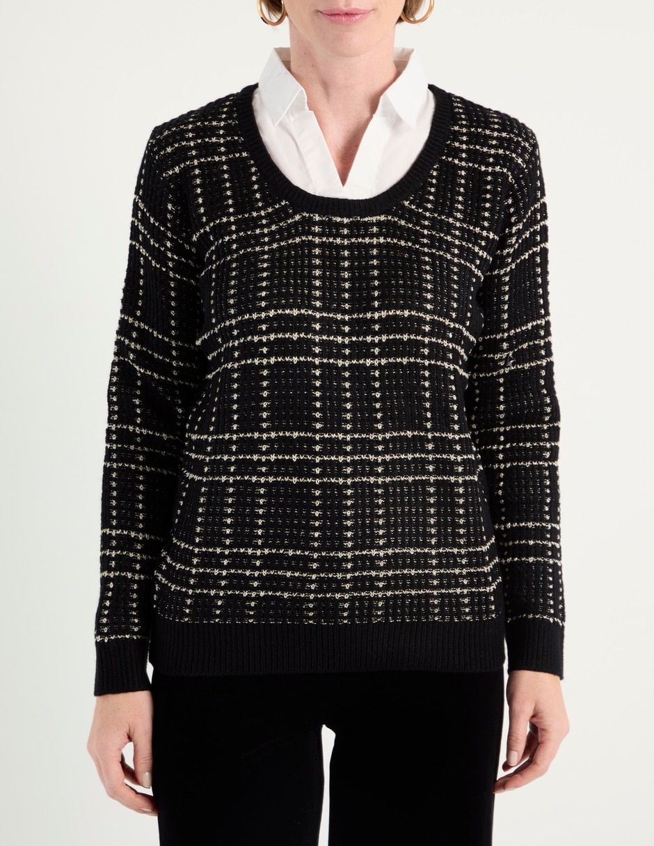 Suéter cuello redondo para mujer 5