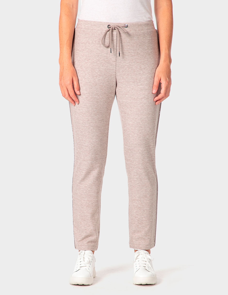 Pants slim con agujeta para mujer