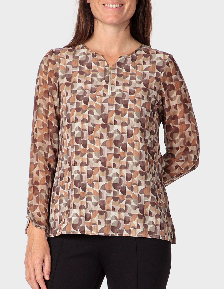 Playera manga larga cuello V para mujer Playera manga larga cuello V para mujer