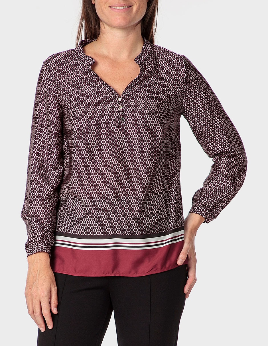 Blusa manga larga para mujer
