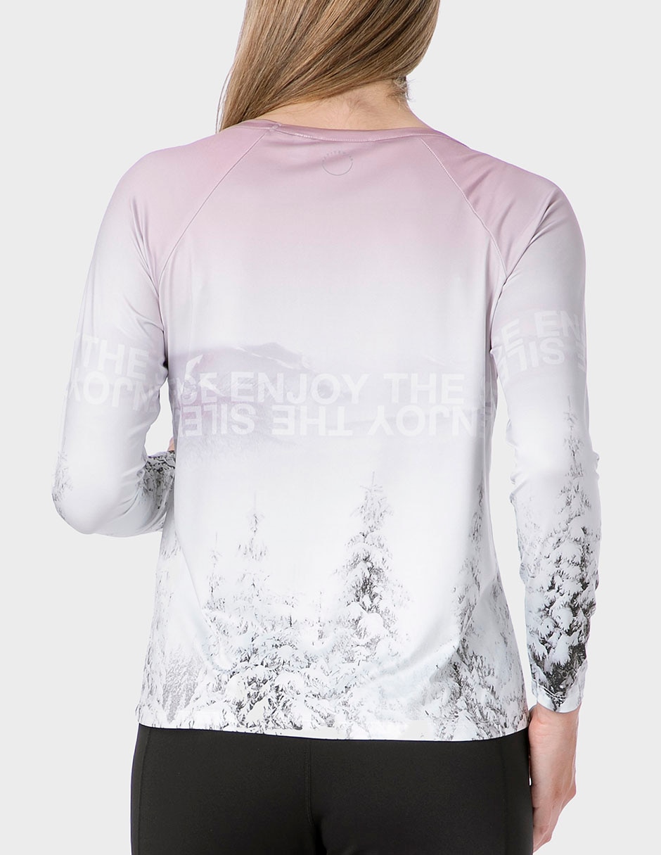 Playera manga larga cuello redondo para mujer 2