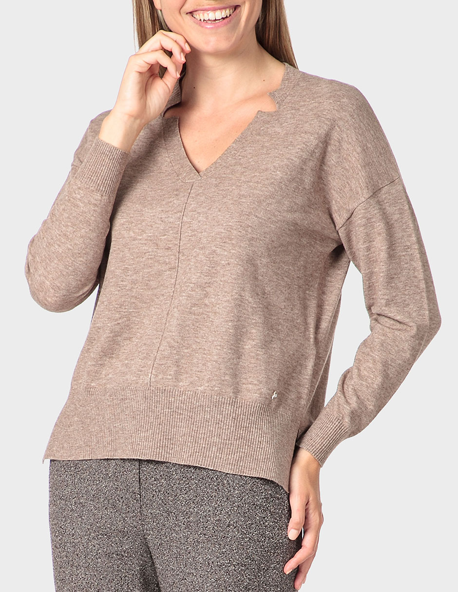 Suéter cuello v para mujer