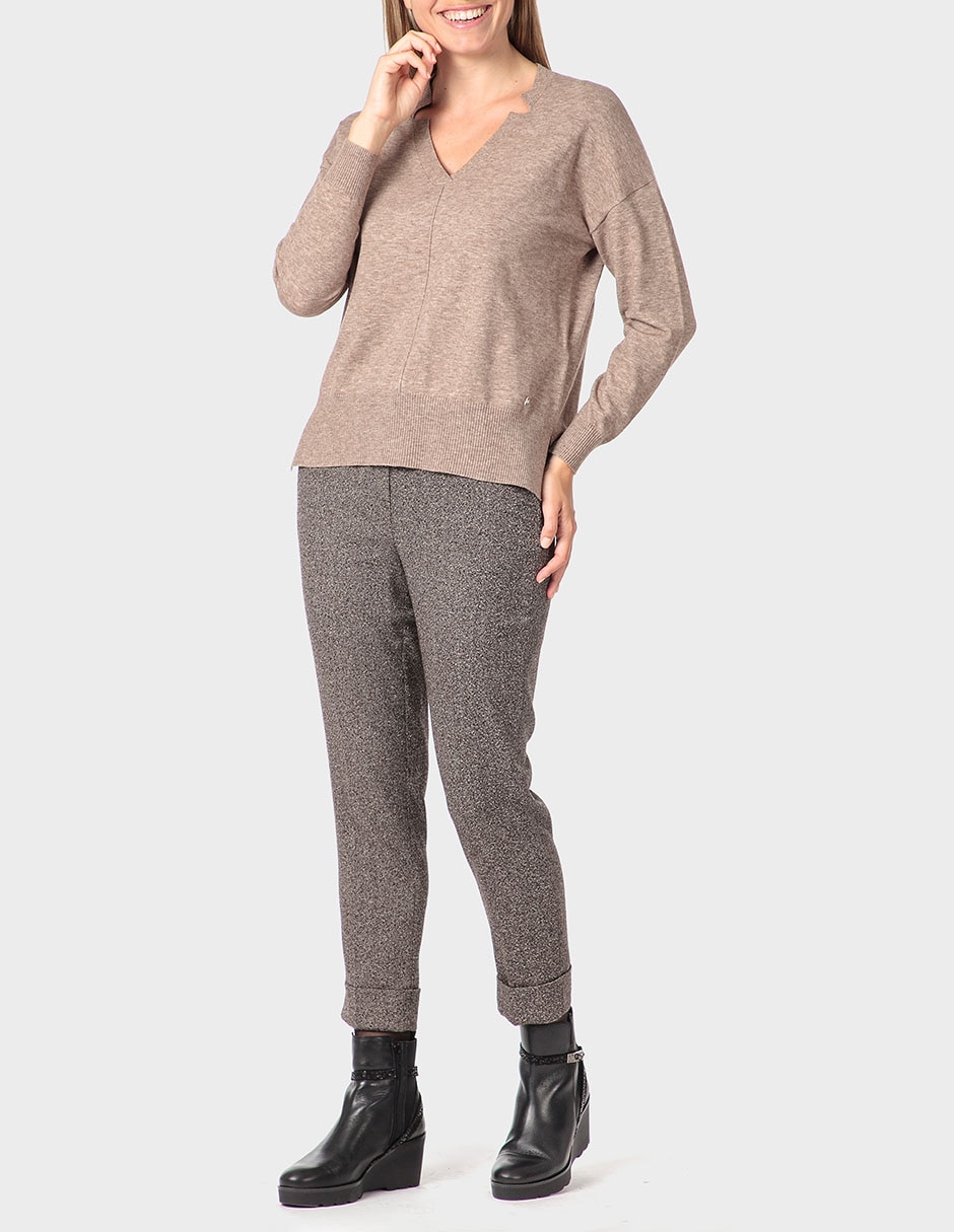 Suéter cuello v para mujer 3