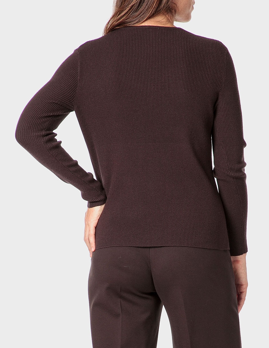 Suéter cuello v para mujer 2