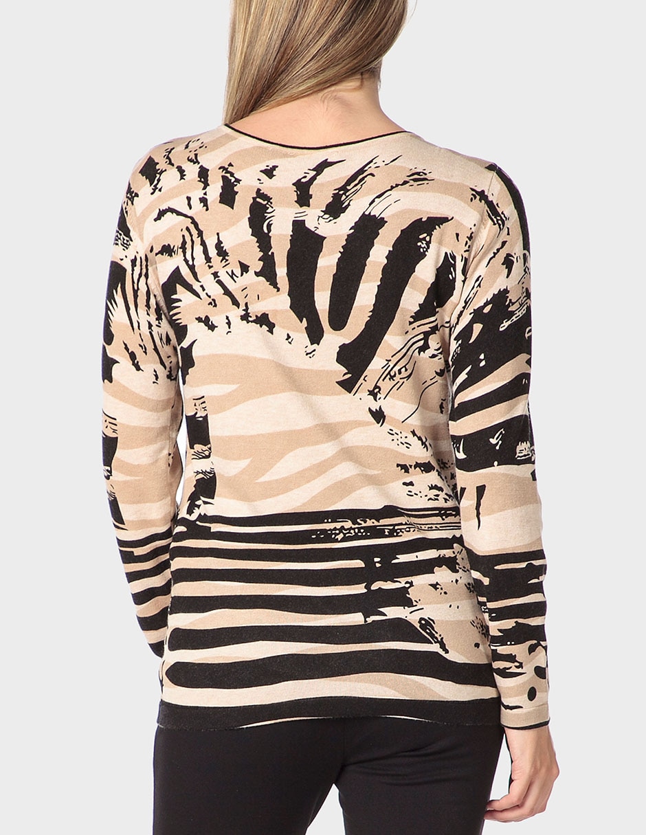 Suéter cuello redondo para mujer 2