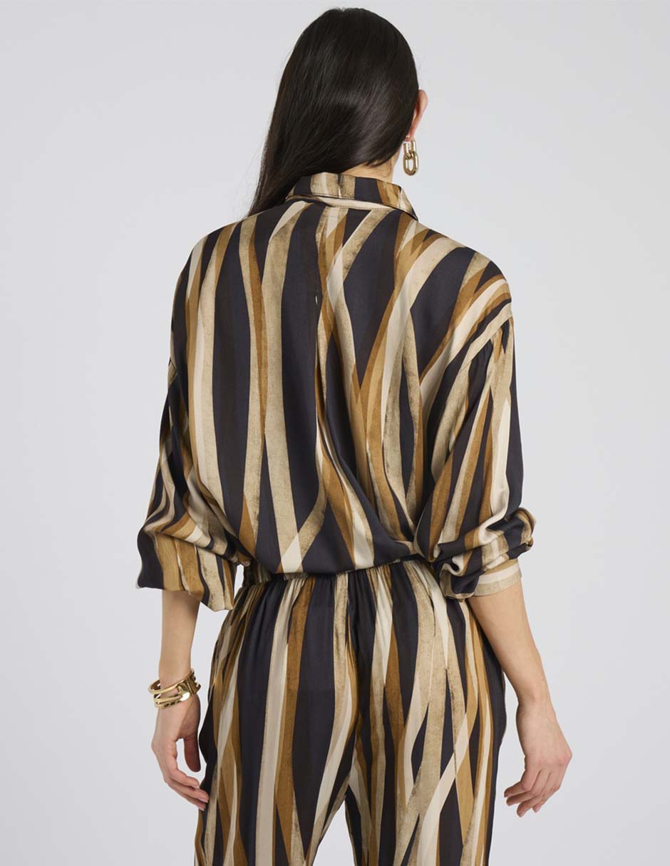 Blusa camisera manga larga para mujer 2