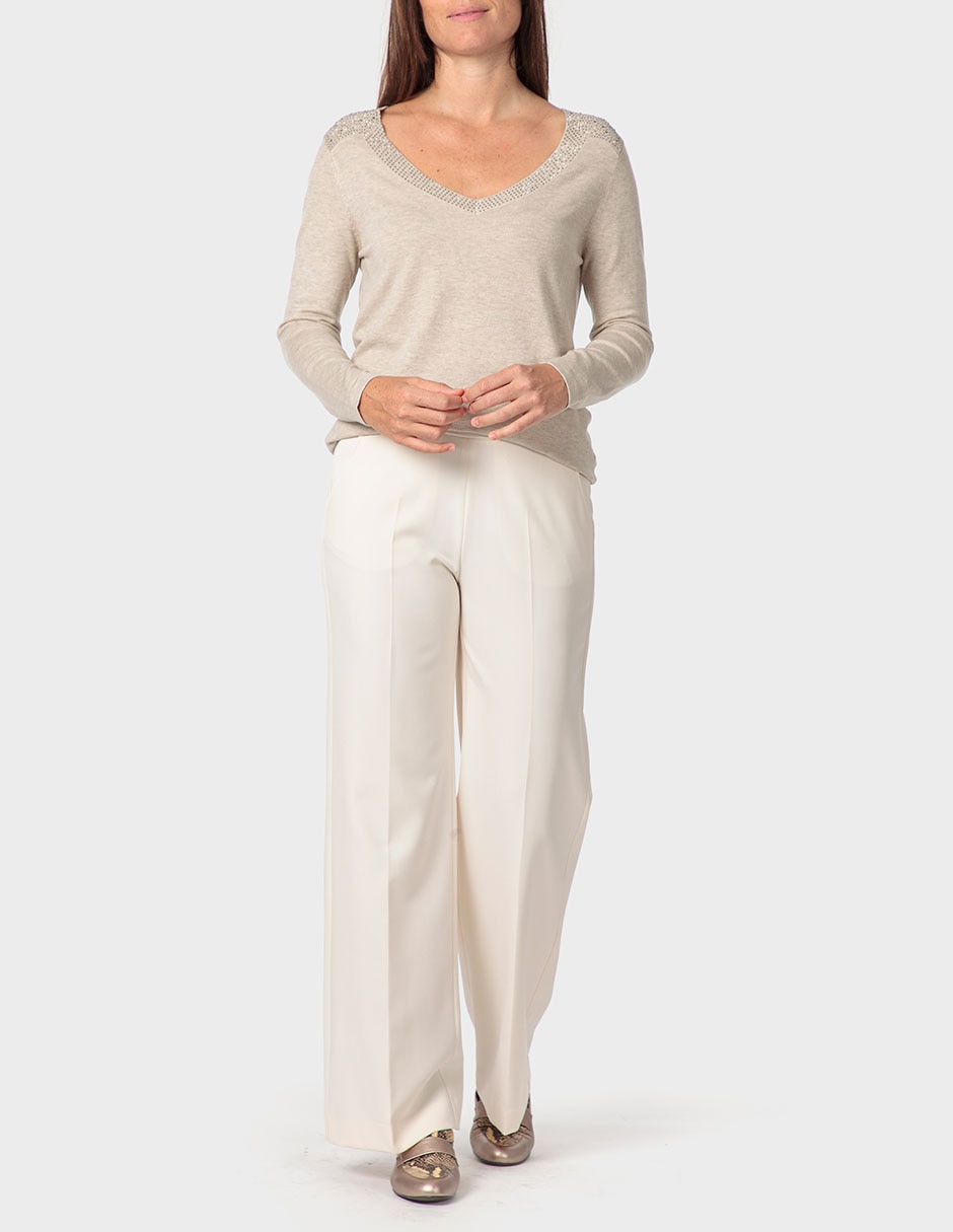 Suéter cuello v para mujer 3
