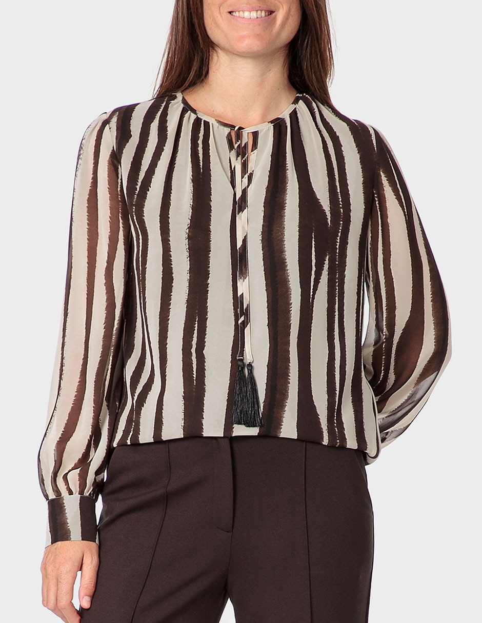 Blusa manga larga para mujer