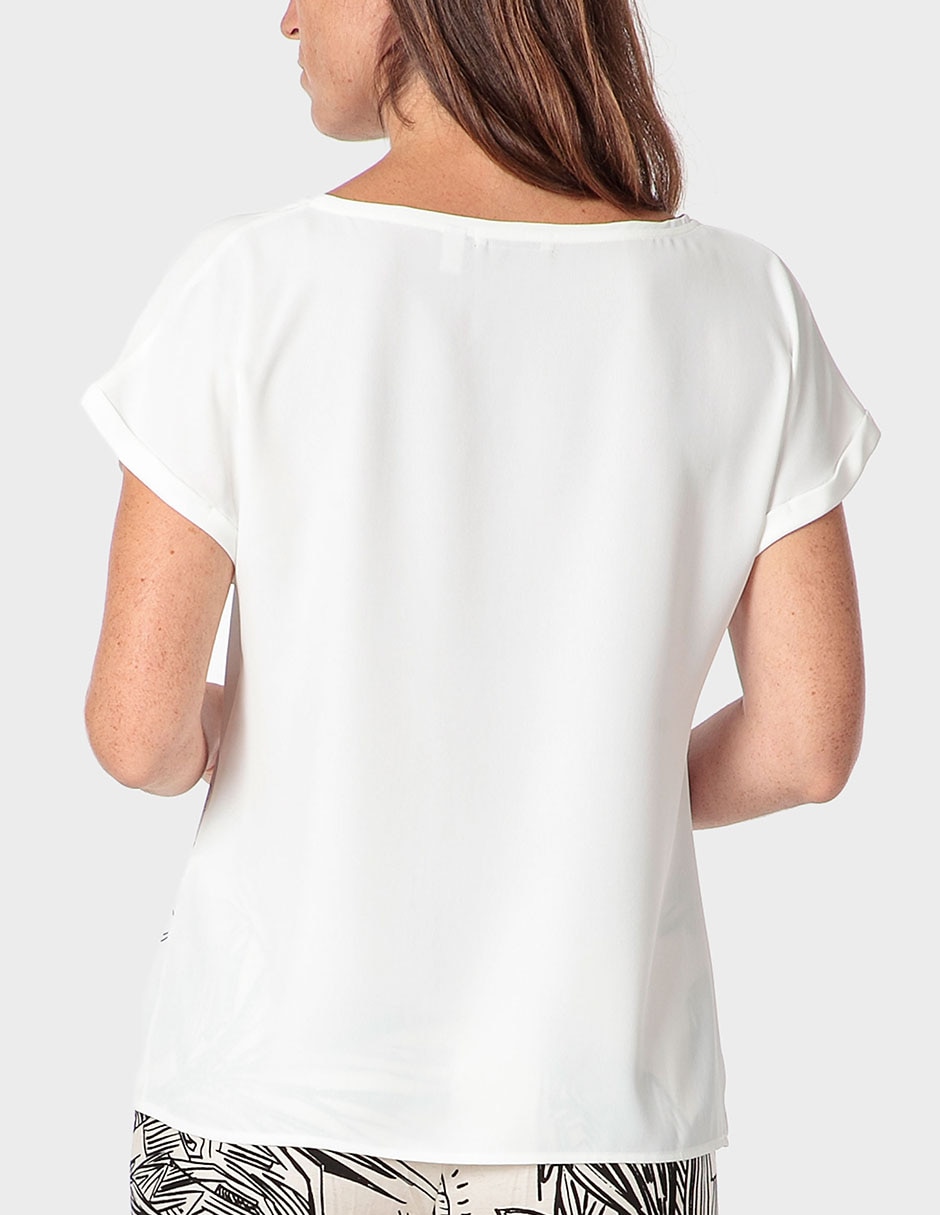 Playera manga corta cuello redondo para mujer 2
