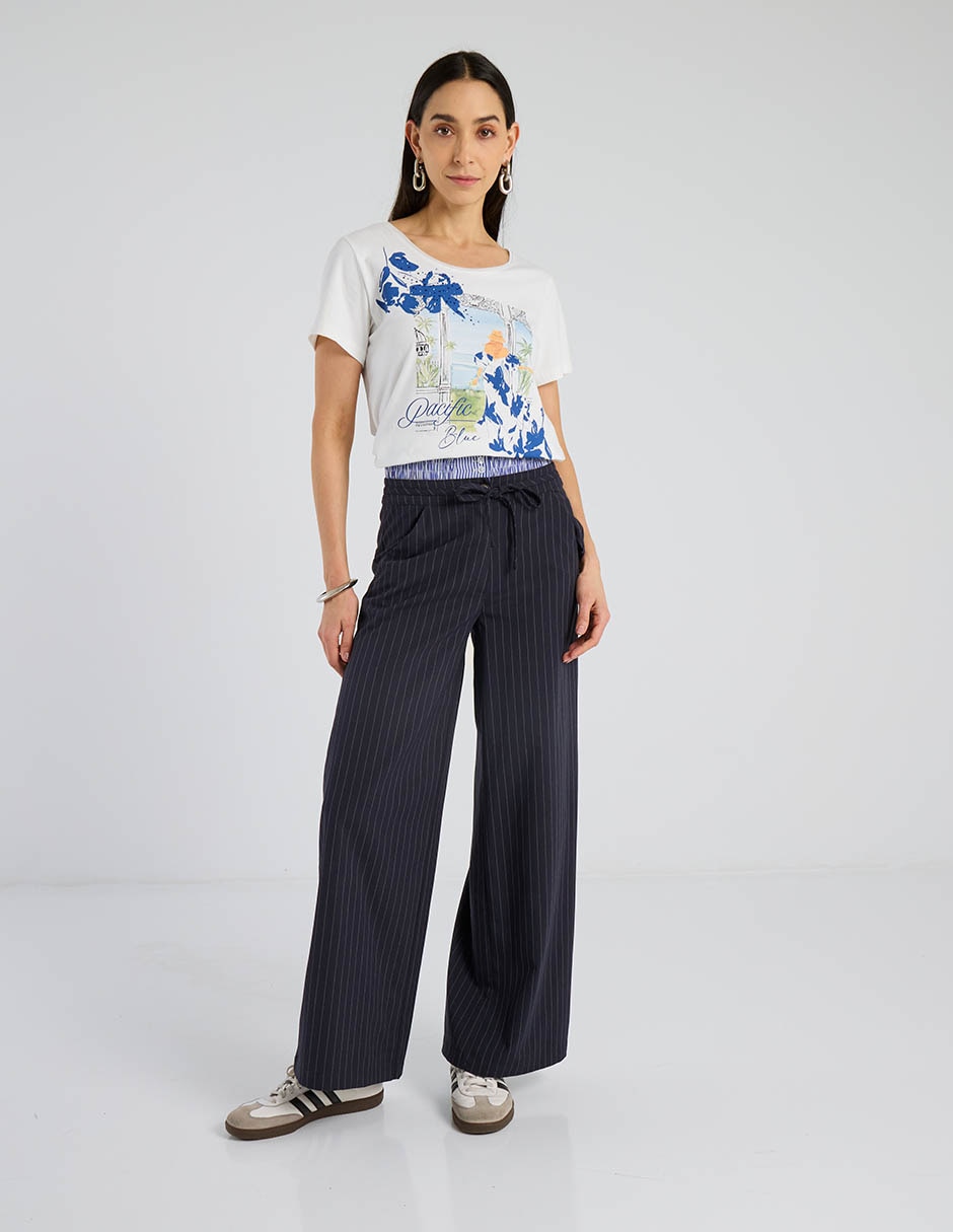 Playera manga corta cuello redondo para mujer 3