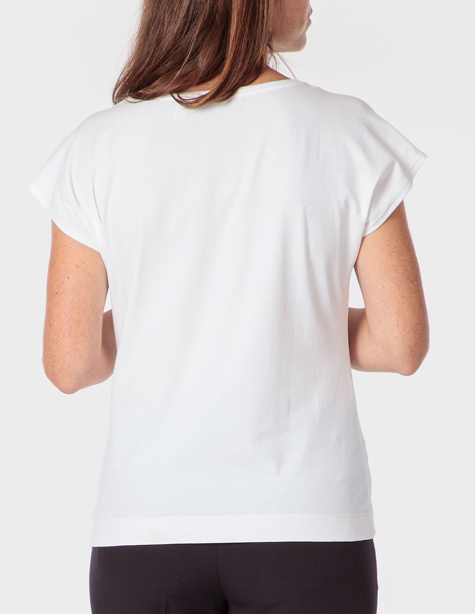 Playera manga corta cuello redondo para mujer 2