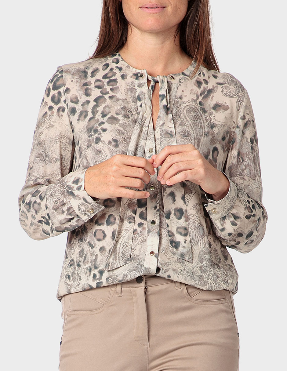 Blusa manga larga para mujer