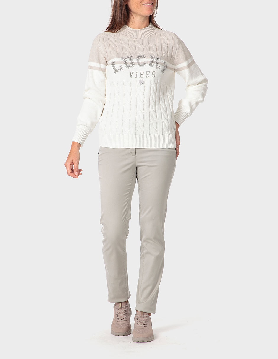 Suéter cuello redondo para mujer 3
