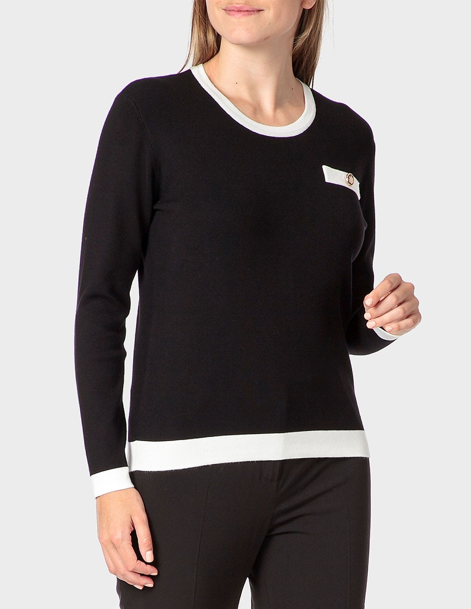 Suéter cuello redondo para mujer