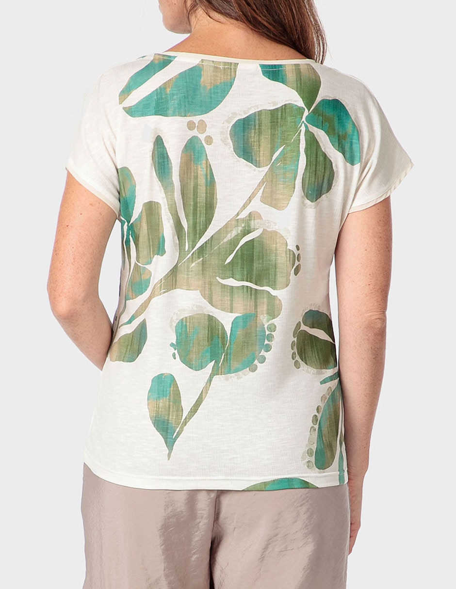 Playera manga corta cuello redondo para mujer 2