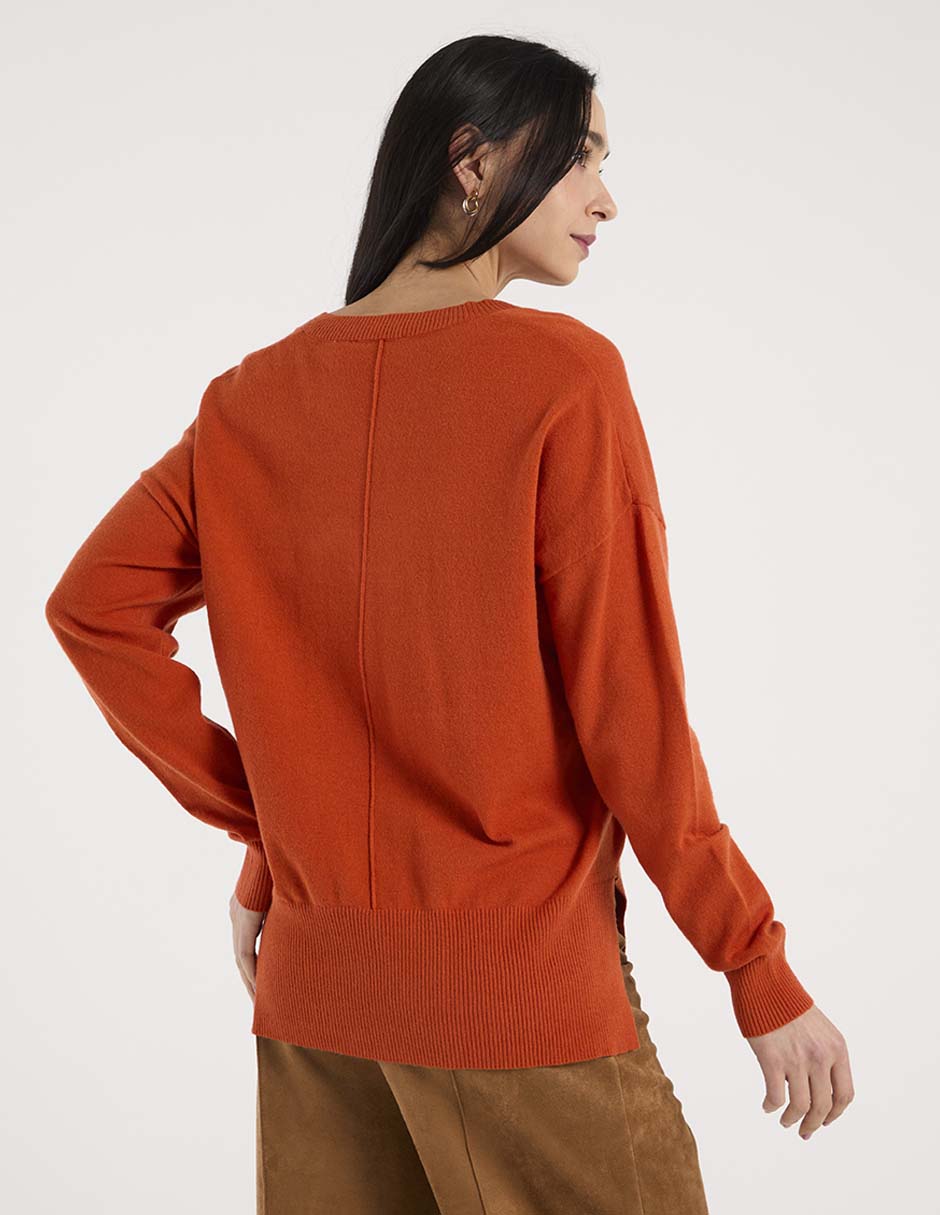 Suéter cuello V para mujer 2