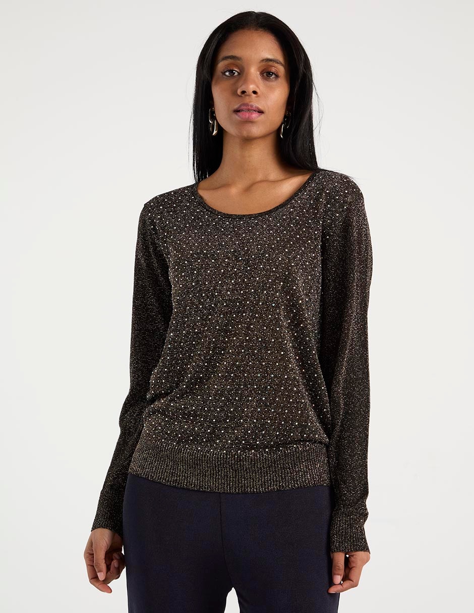 Suéter cuello redondo para mujer