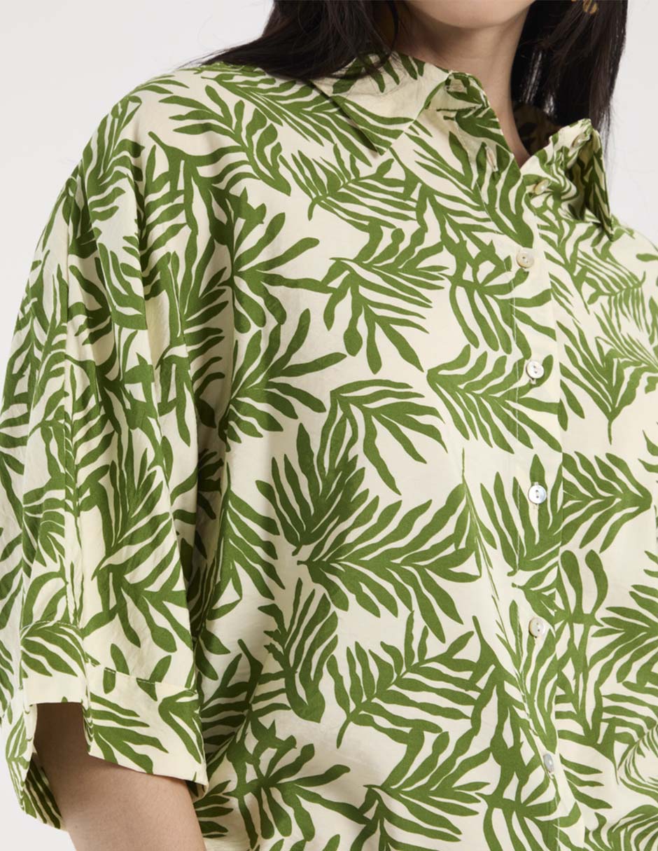 Blusa camisera manga 3/4 para mujer 4