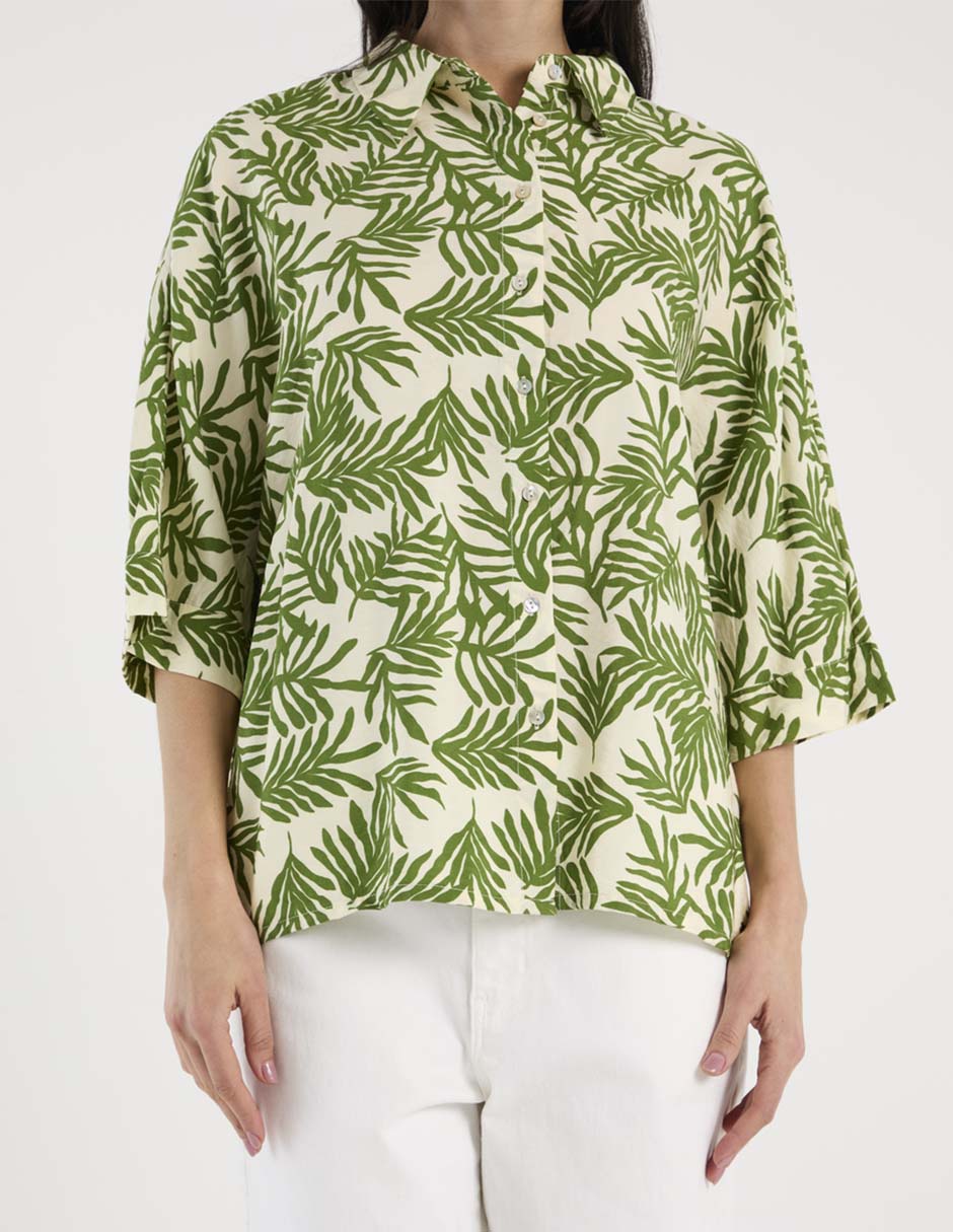 Blusa camisera manga 3/4 para mujer 5