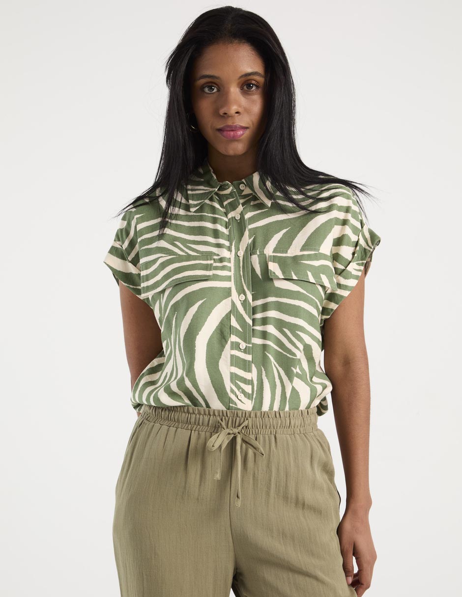 Blusa manga corta para mujer