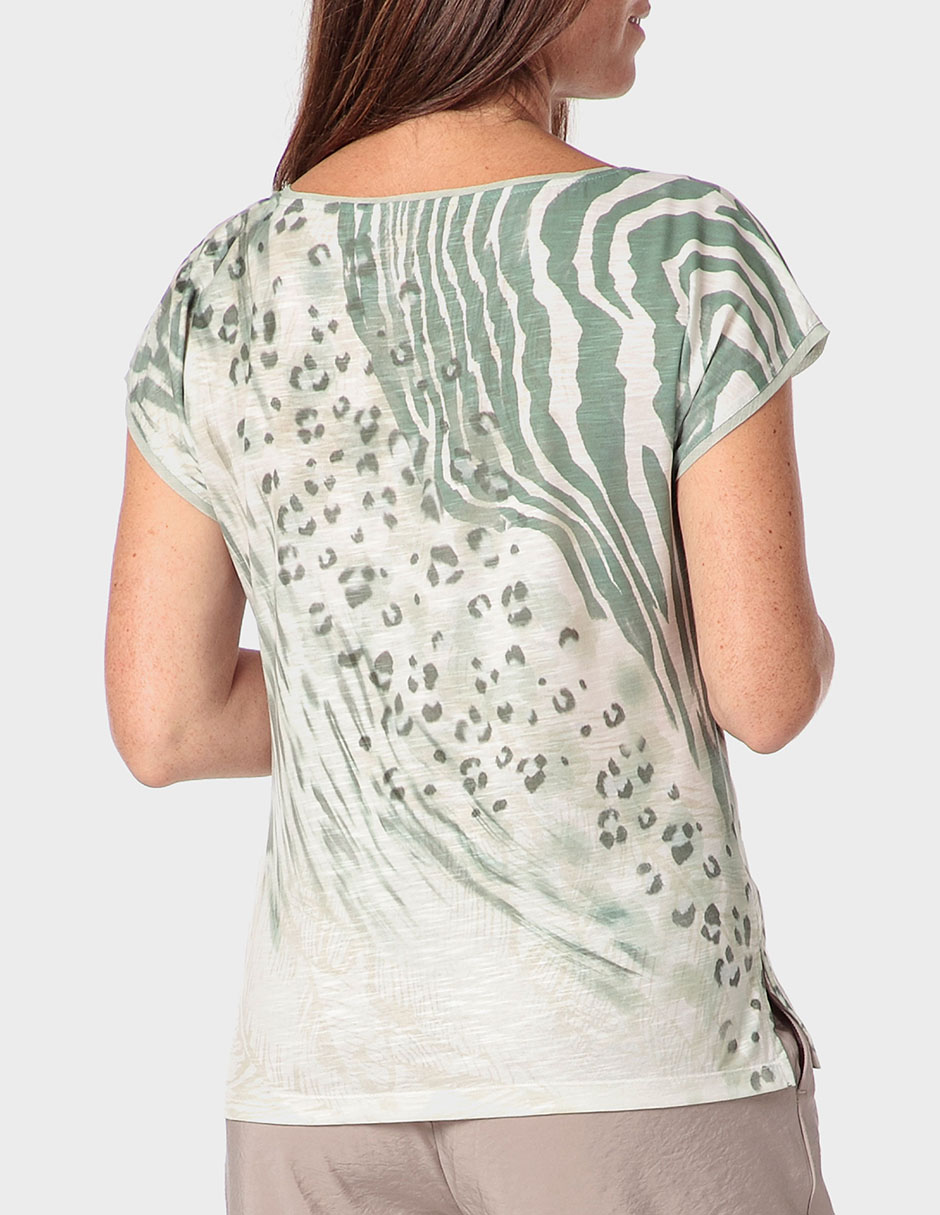 Playera manga corta cuello redondo para mujer 2