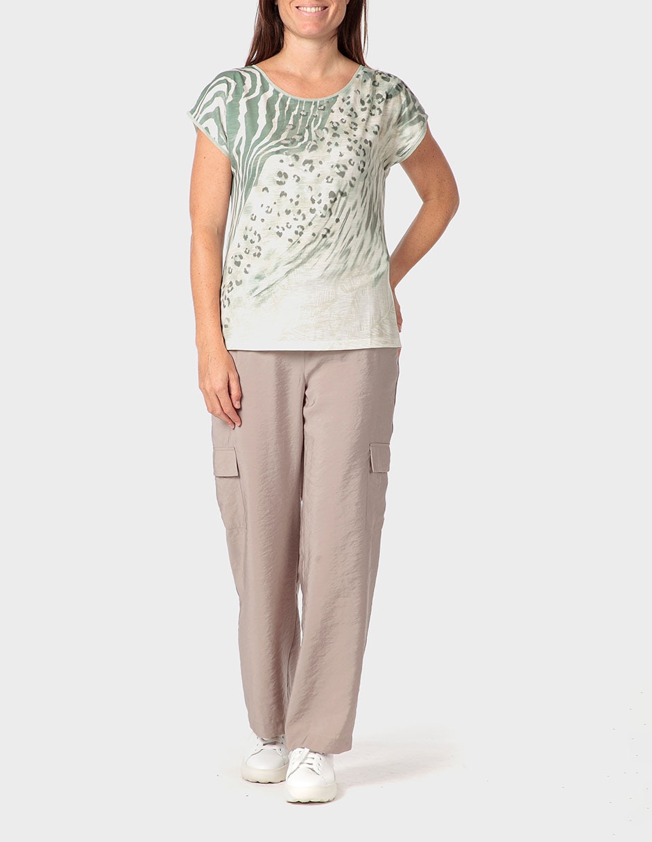 Playera manga corta cuello redondo para mujer 3