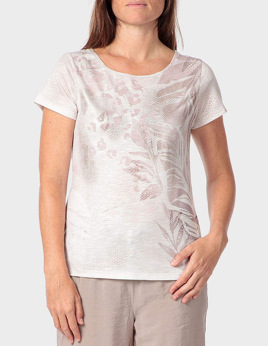 Playera manga corta cuello redondo para mujer Playera manga corta cuello redondo para mujer