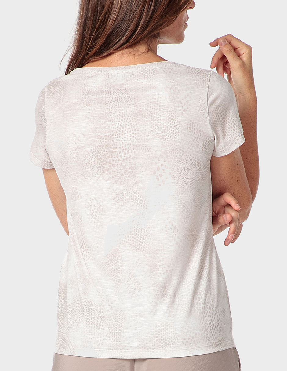 Playera manga corta cuello redondo para mujer 2