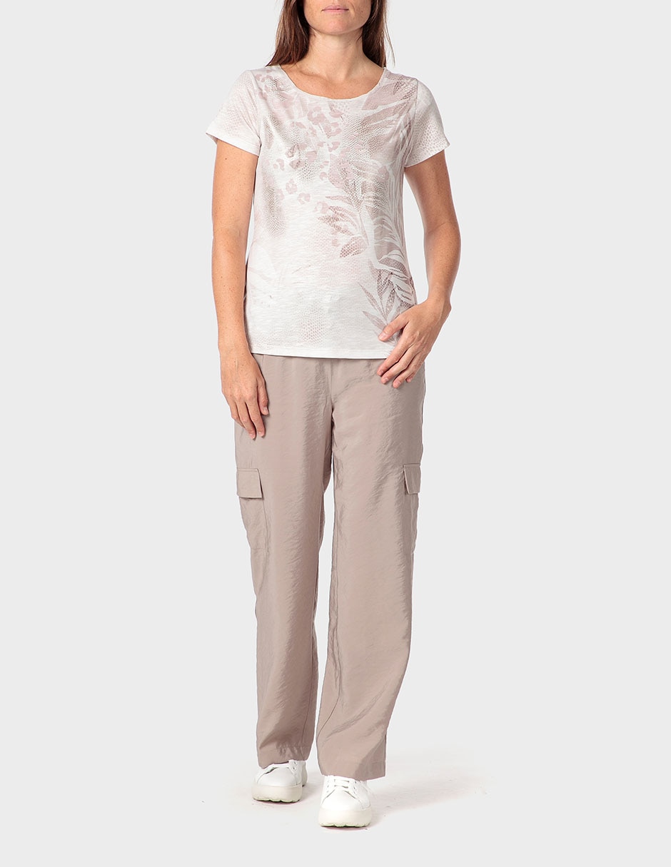 Playera manga corta cuello redondo para mujer 3