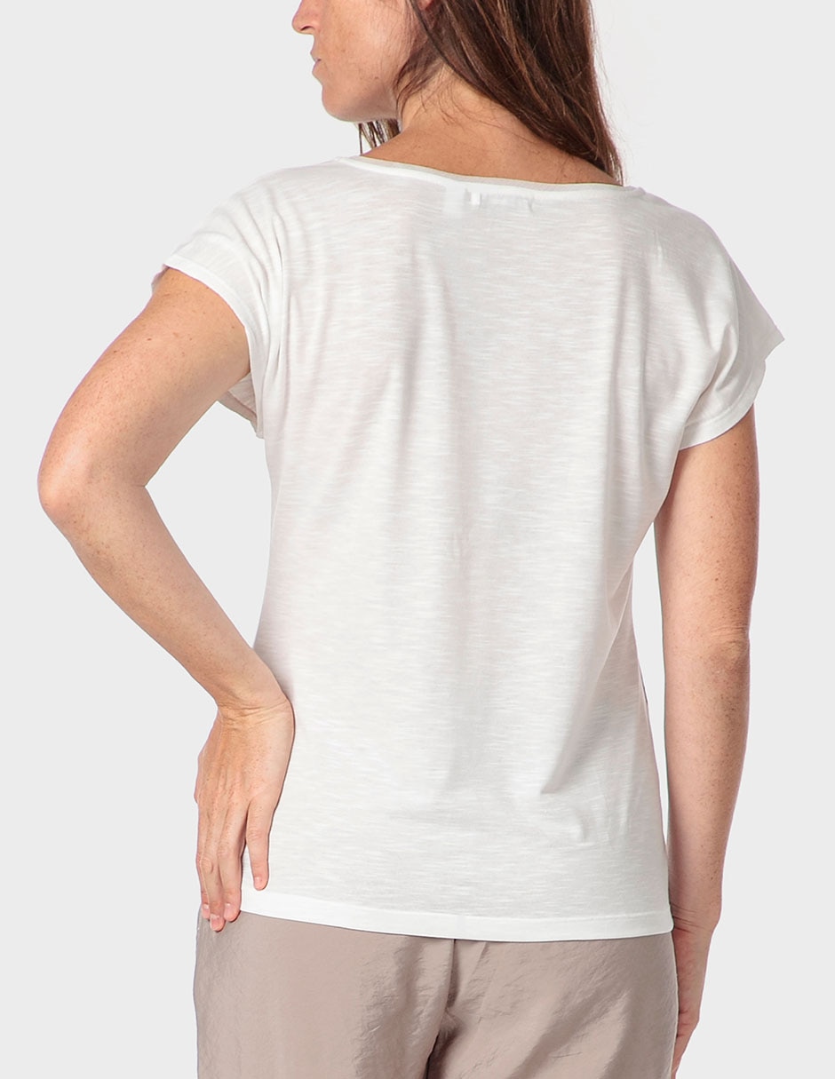 Playera manga corta cuello redondo para mujer 2