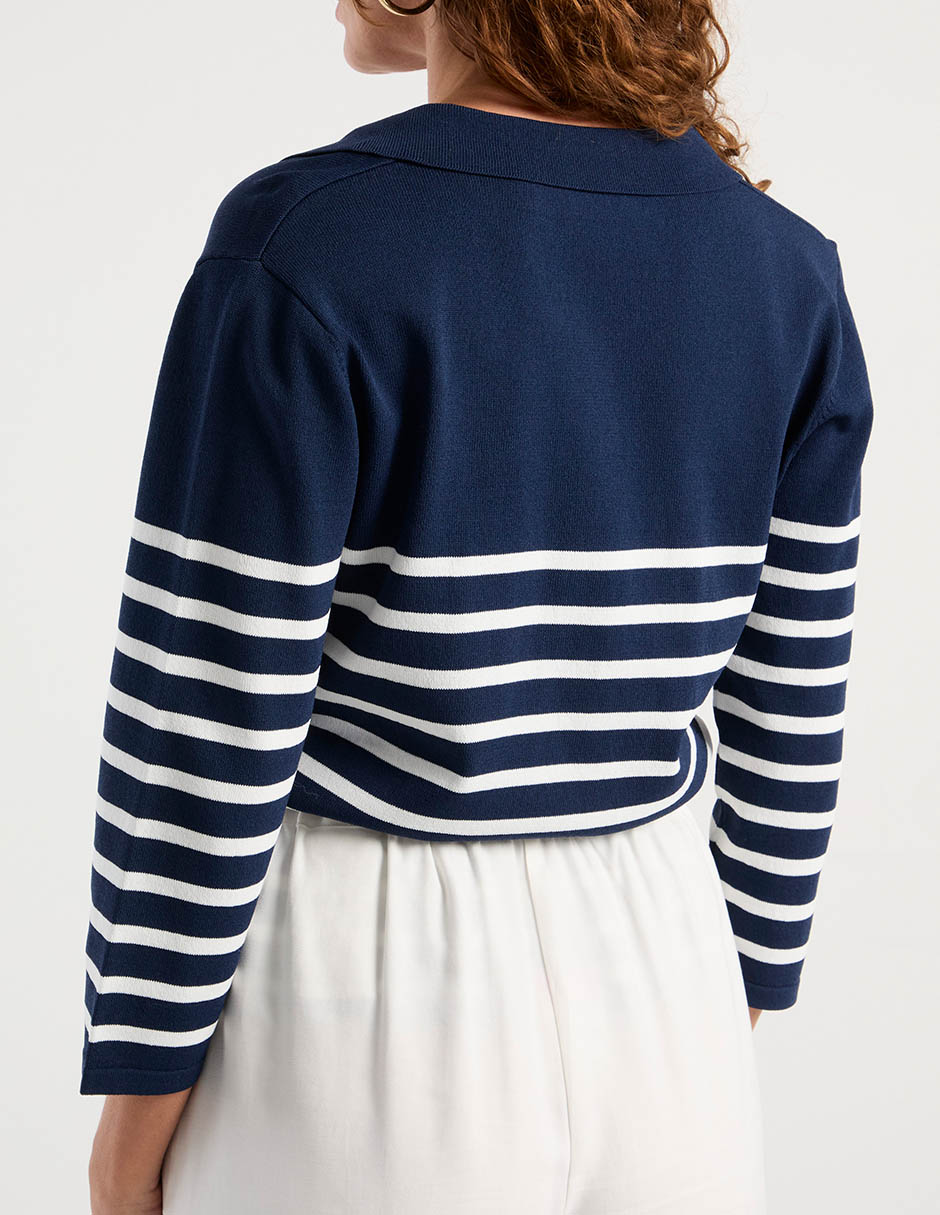 Suéter cuello polo para mujer 5