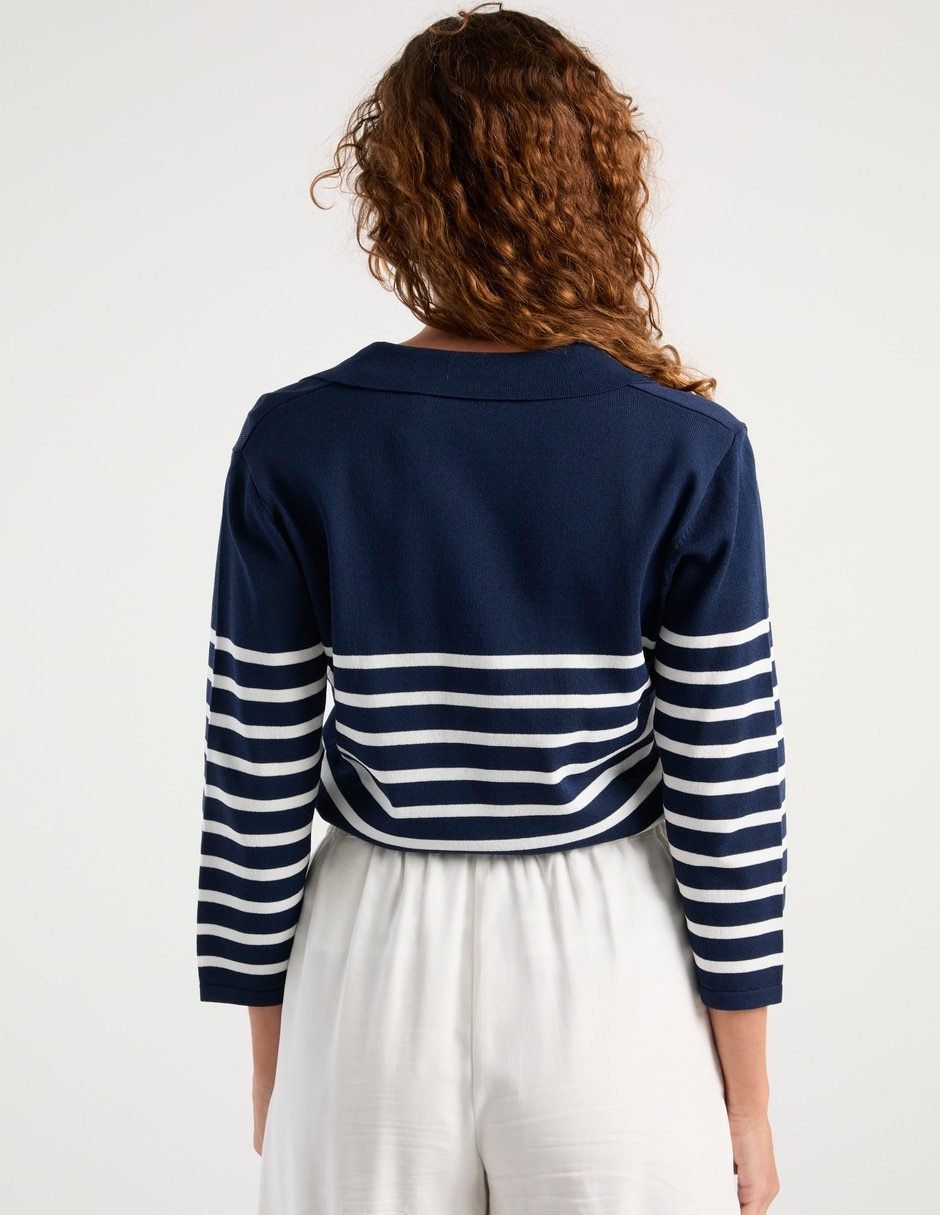Suéter cuello polo para mujer 6