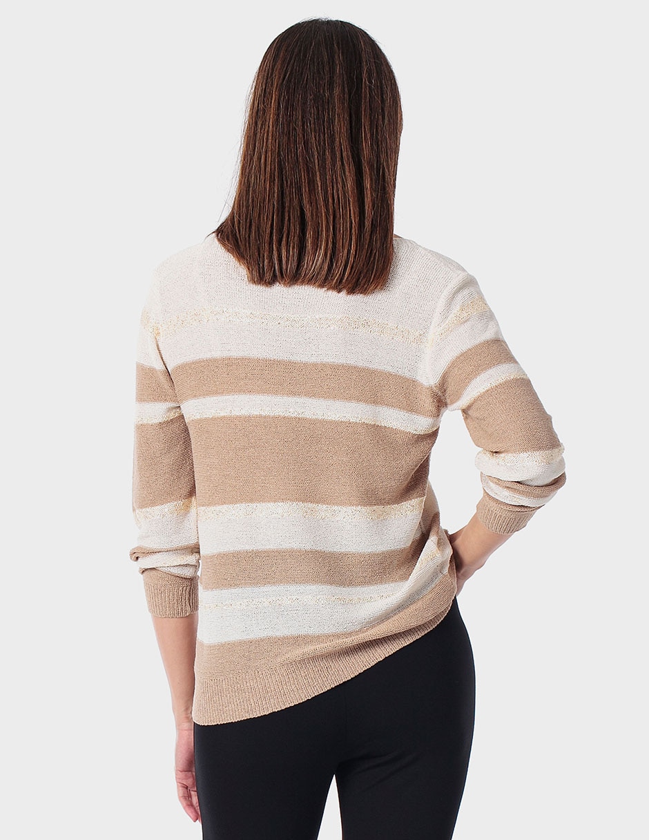 Suéter cuello redondo para mujer 2