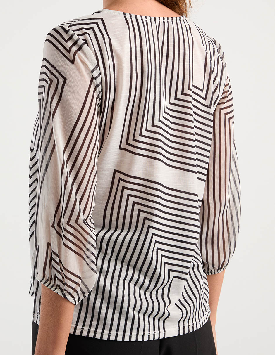 Blusa Punt Roma manga 3/4 para mujer 5