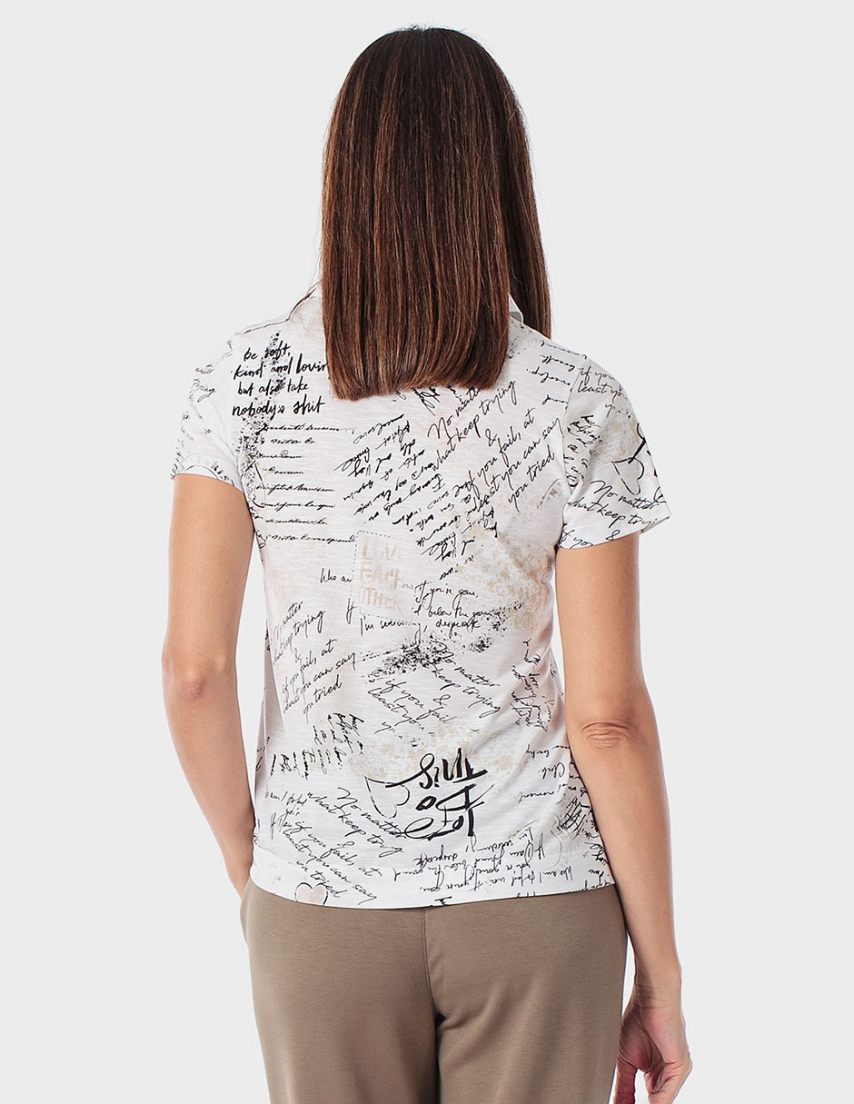 Playera manga corta cuello polo para mujer 2