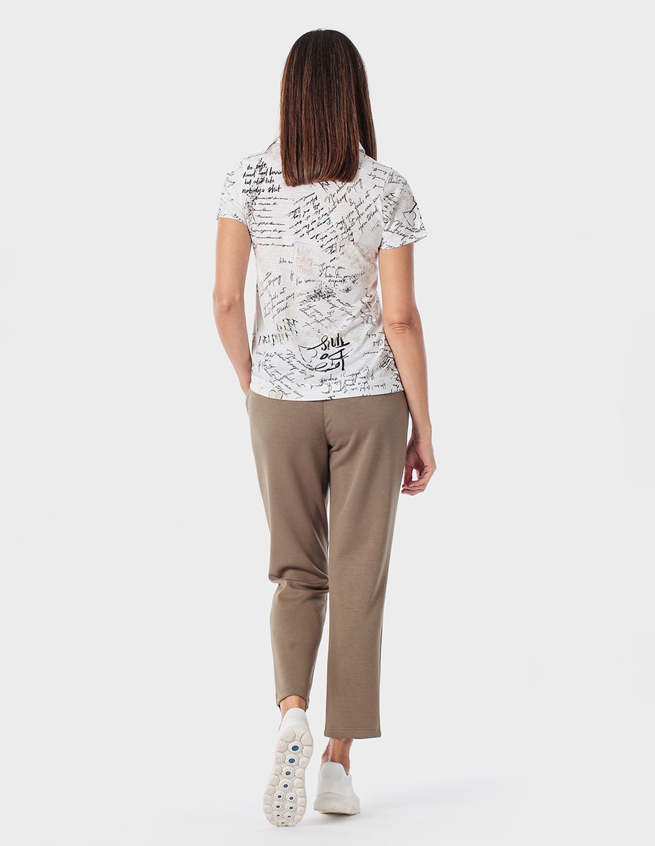 Playera manga corta cuello polo para mujer 4
