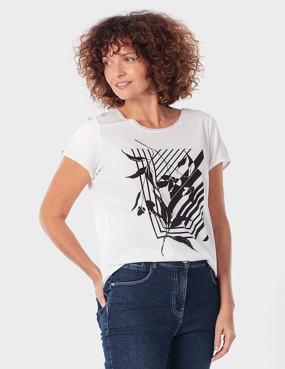 Blusa manga corta para mujer