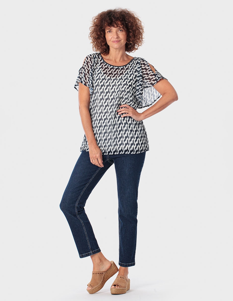 Blusa manga corta para mujer 3