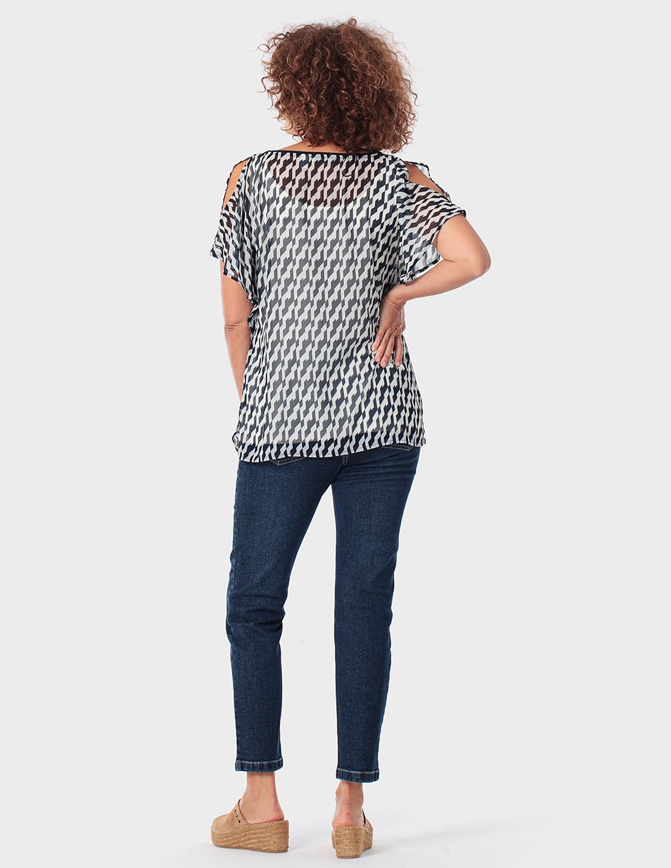 Blusa manga corta para mujer 4