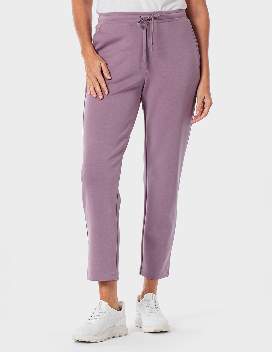 Pants slim con agujeta para mujer