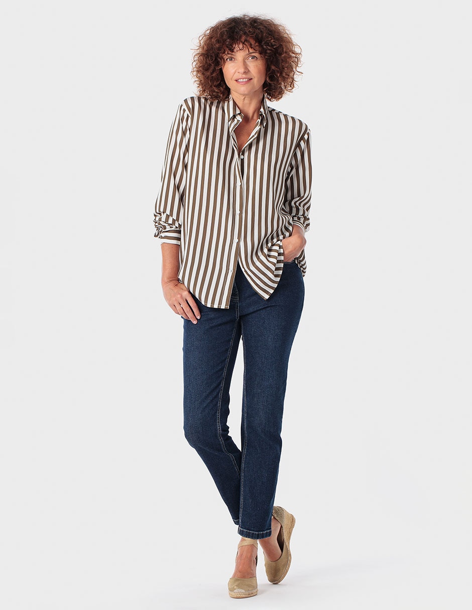Blusa camisera manga larga para mujer 3