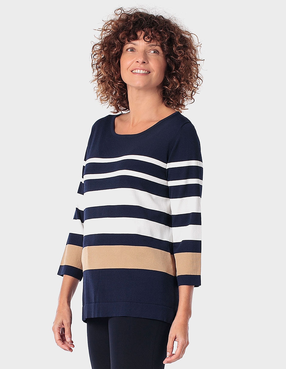 Suéter cuello redondo para mujer
