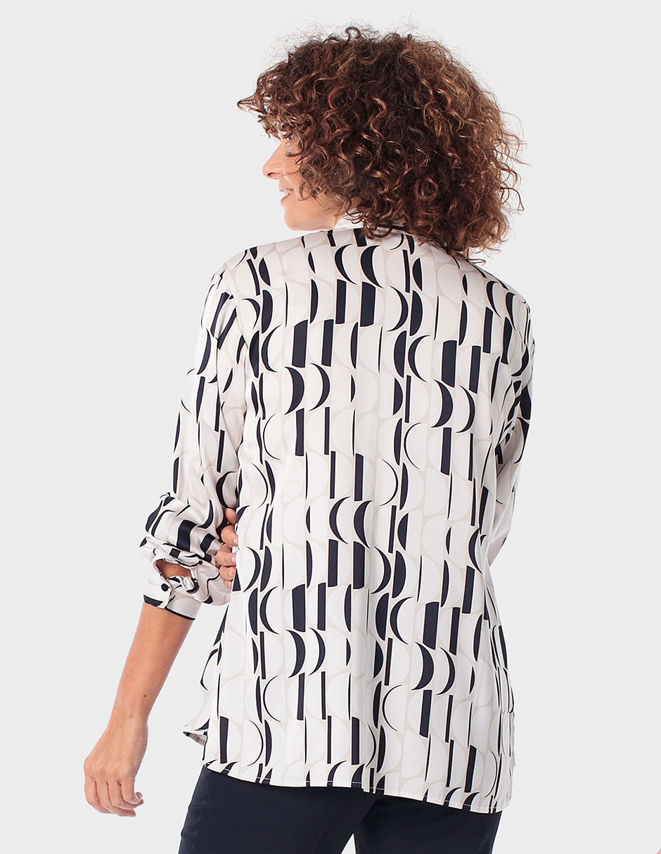 Blusa camisera manga larga para mujer 2