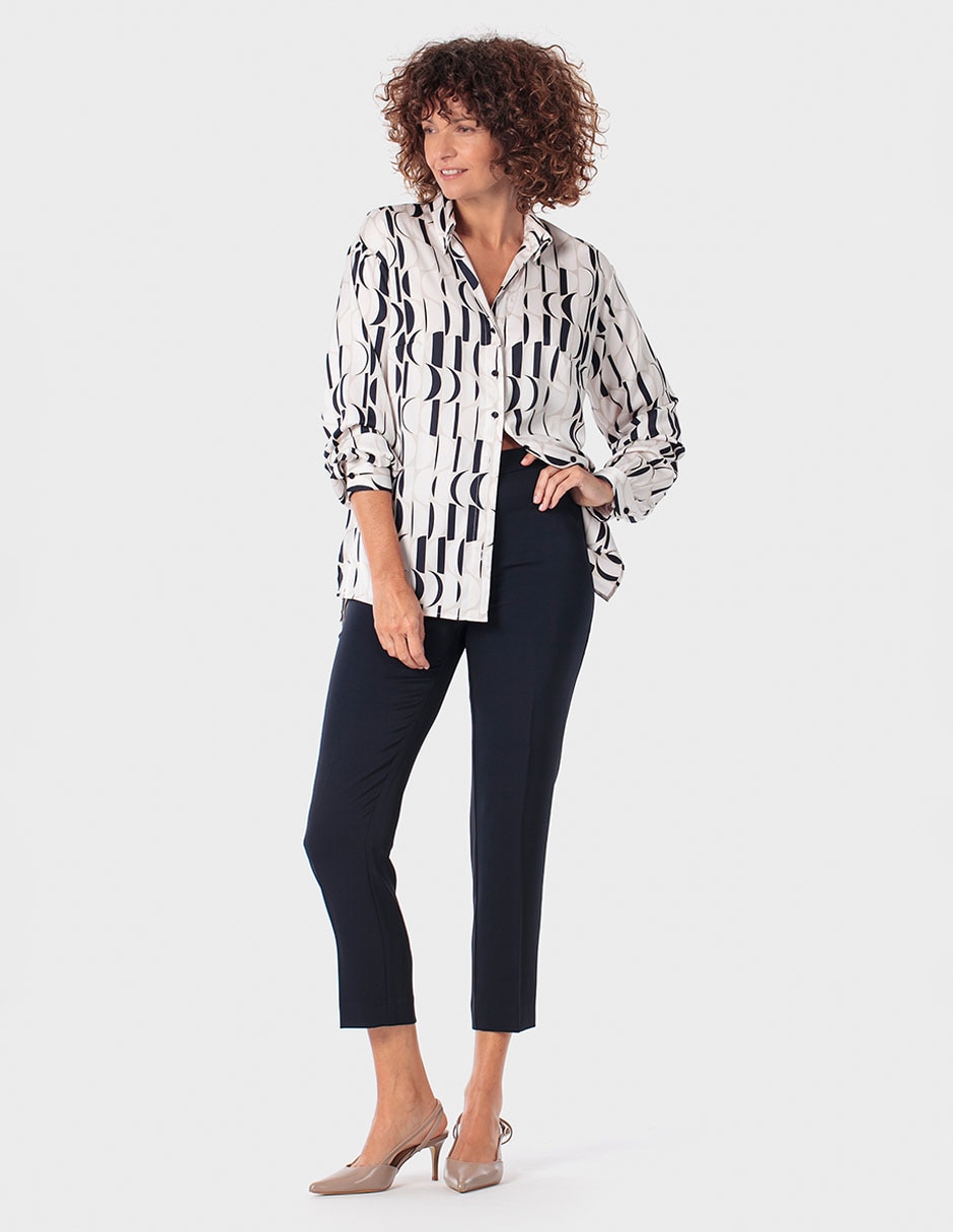 Blusa camisera manga larga para mujer 4