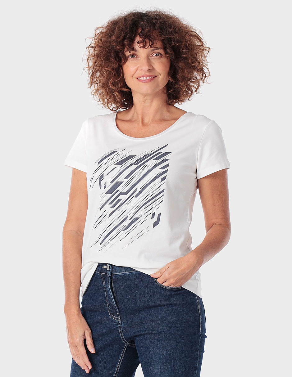Playera manga corta cuello redondo para mujer Playera manga corta cuello redondo para mujer