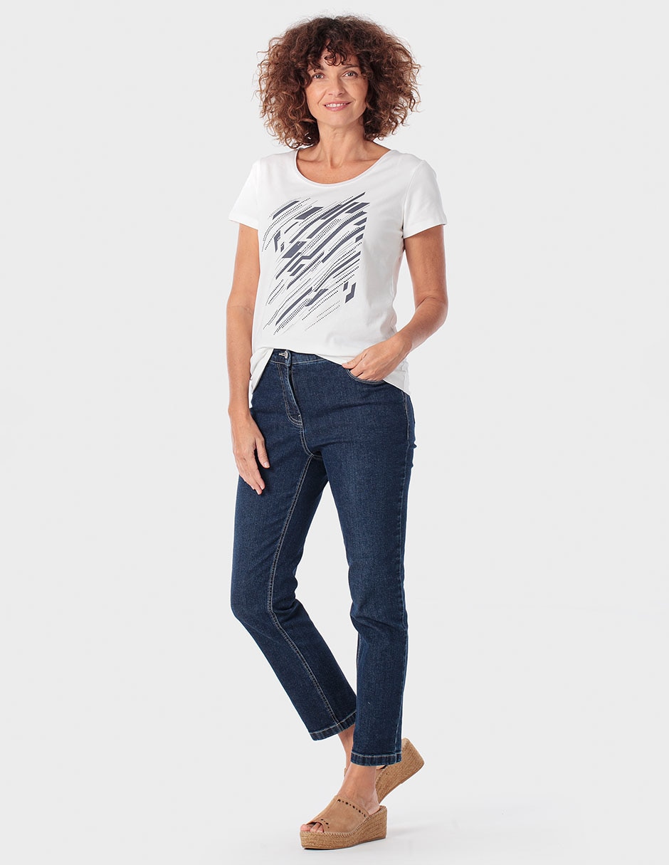 Playera manga corta cuello redondo para mujer 3