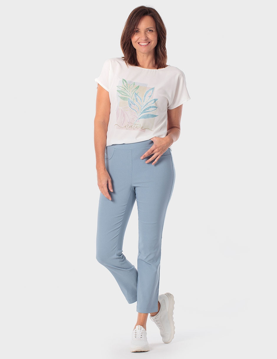 Playera manga corta cuello redondo para mujer 3
