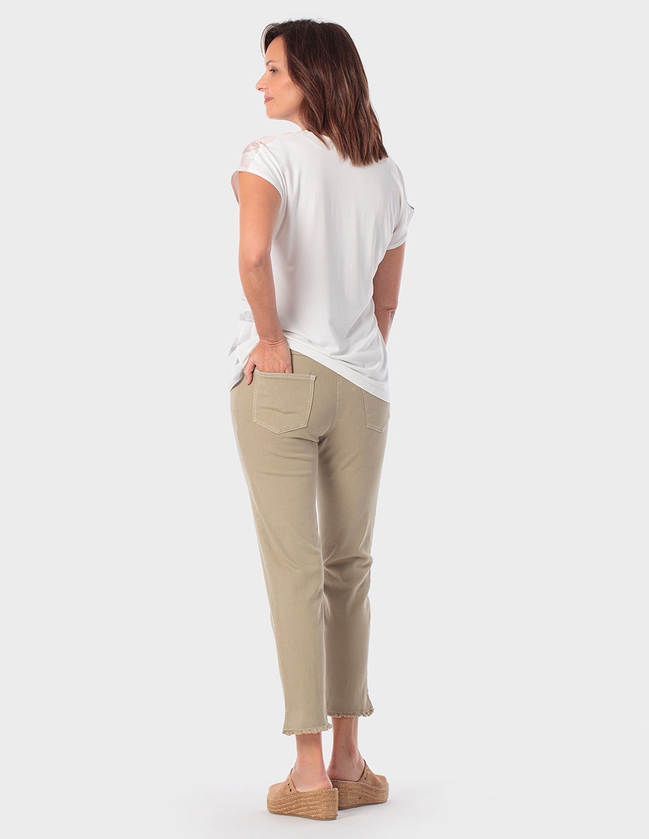 Blusa manga corta cuello V para mujer 4