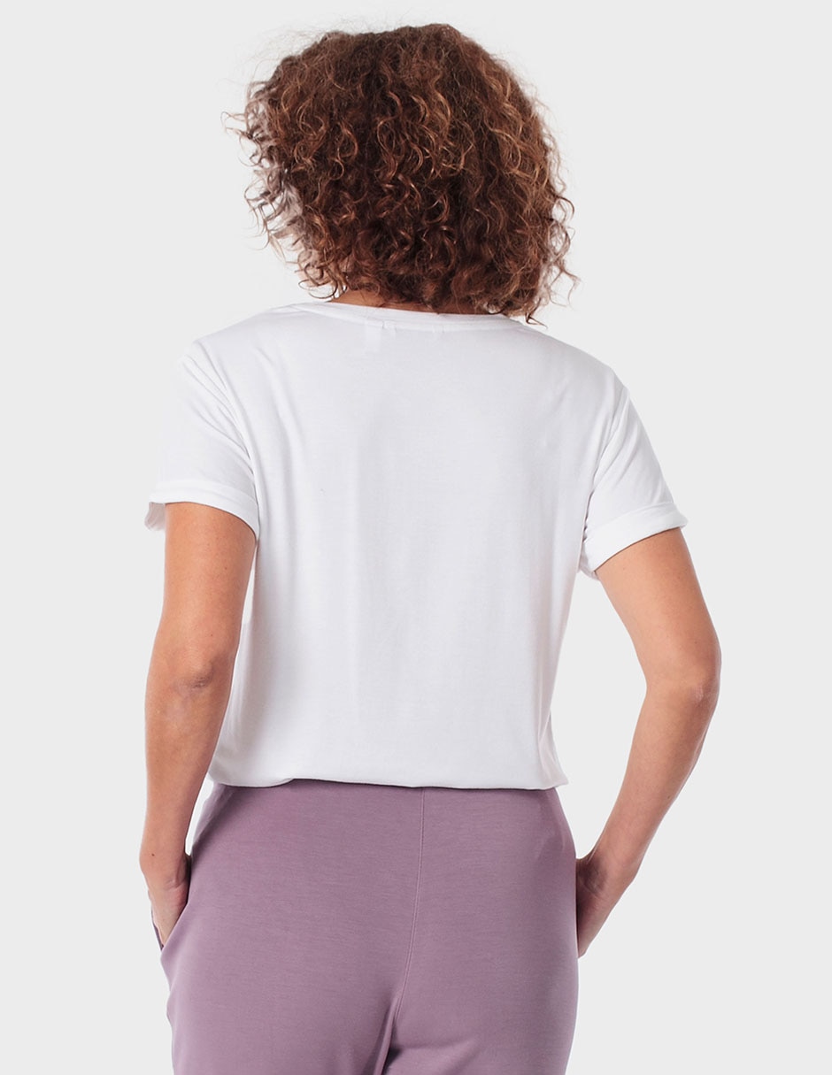 Playera manga corta cuello redondo para mujer 2